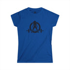 Lift Heavy Run Fast - Women's Softstyle Tee - Black Front & Back Logo
