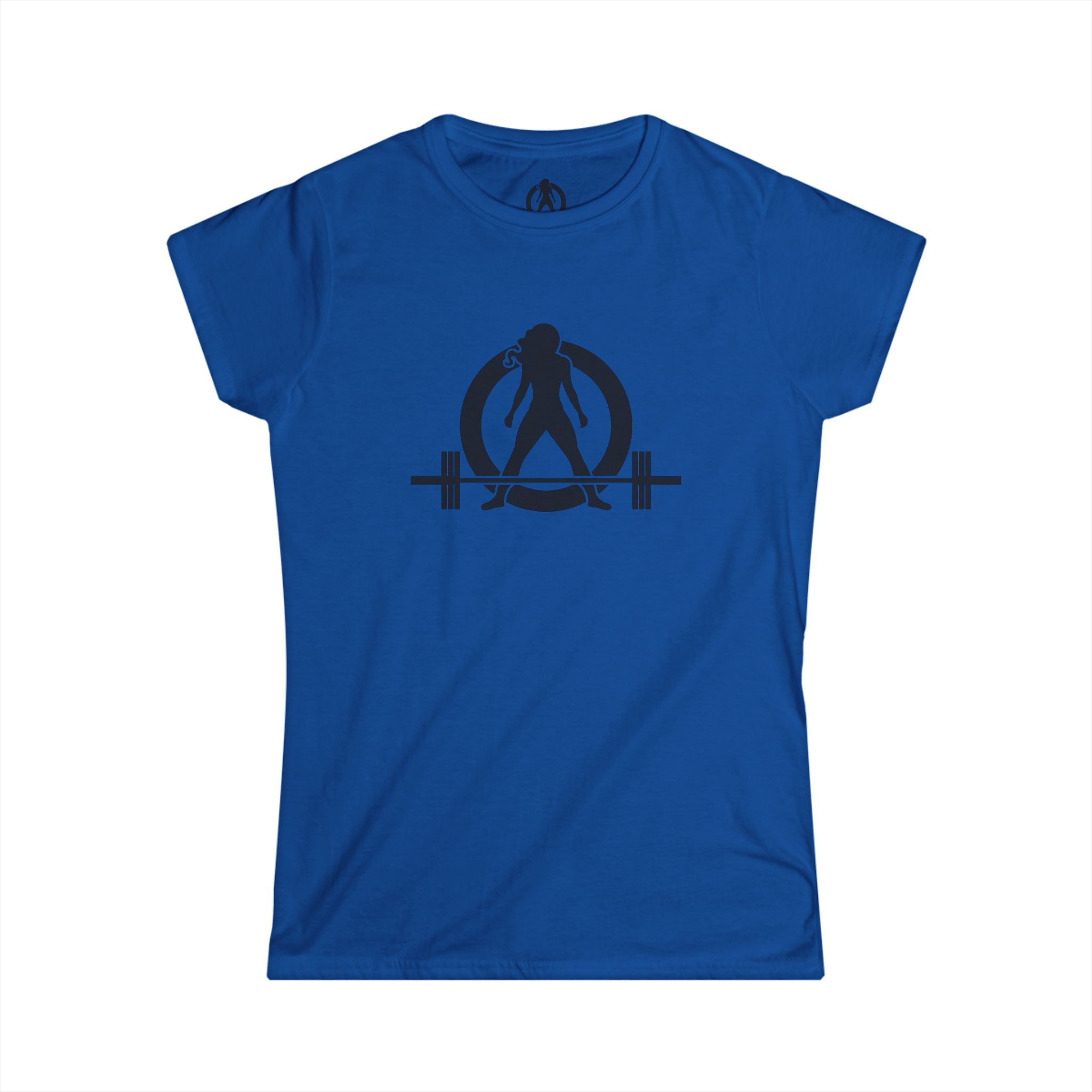Lift Heavy Run Fast - Women's Softstyle Tee - Black Front & Back Logo