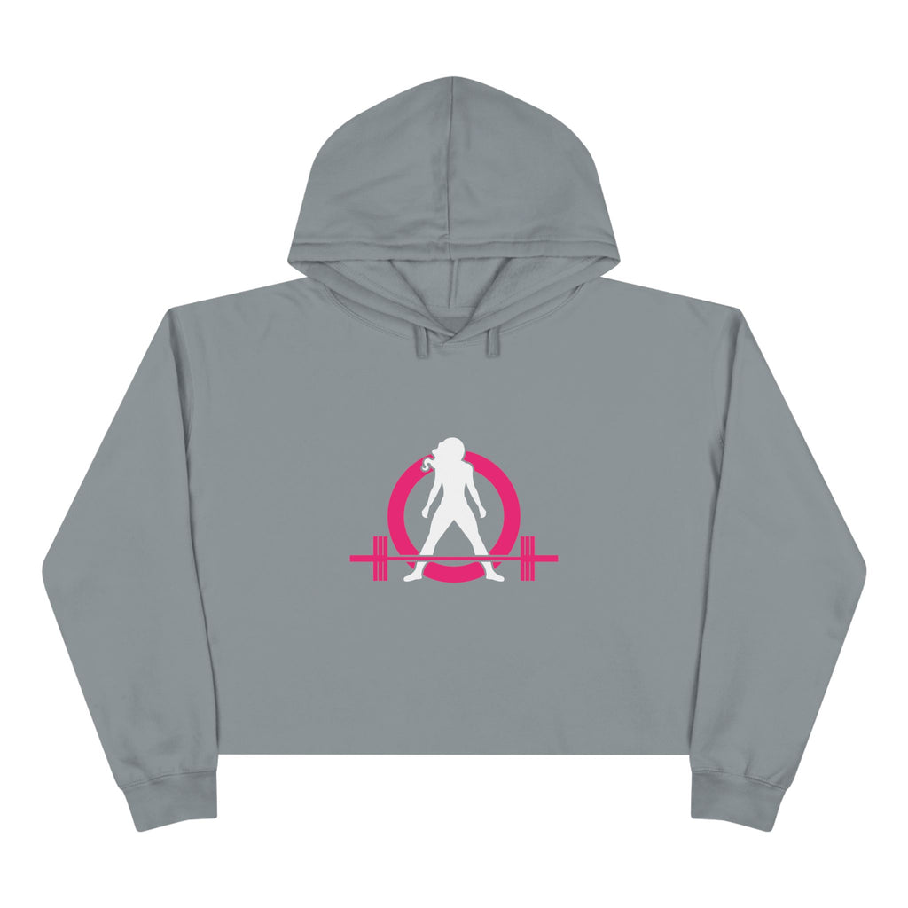 Empowered Crop Hoodie – For Strong Women Who Lift - Classic Logo