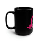 Distressed - Black Mug, 15oz - Color Logo