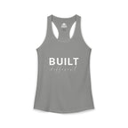 Built Different - Women's Ideal Racerback Tank - White Logo