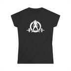 Strong Is Beautiful - Women's Softstyle Tee - White Distressed Logo Front & Back