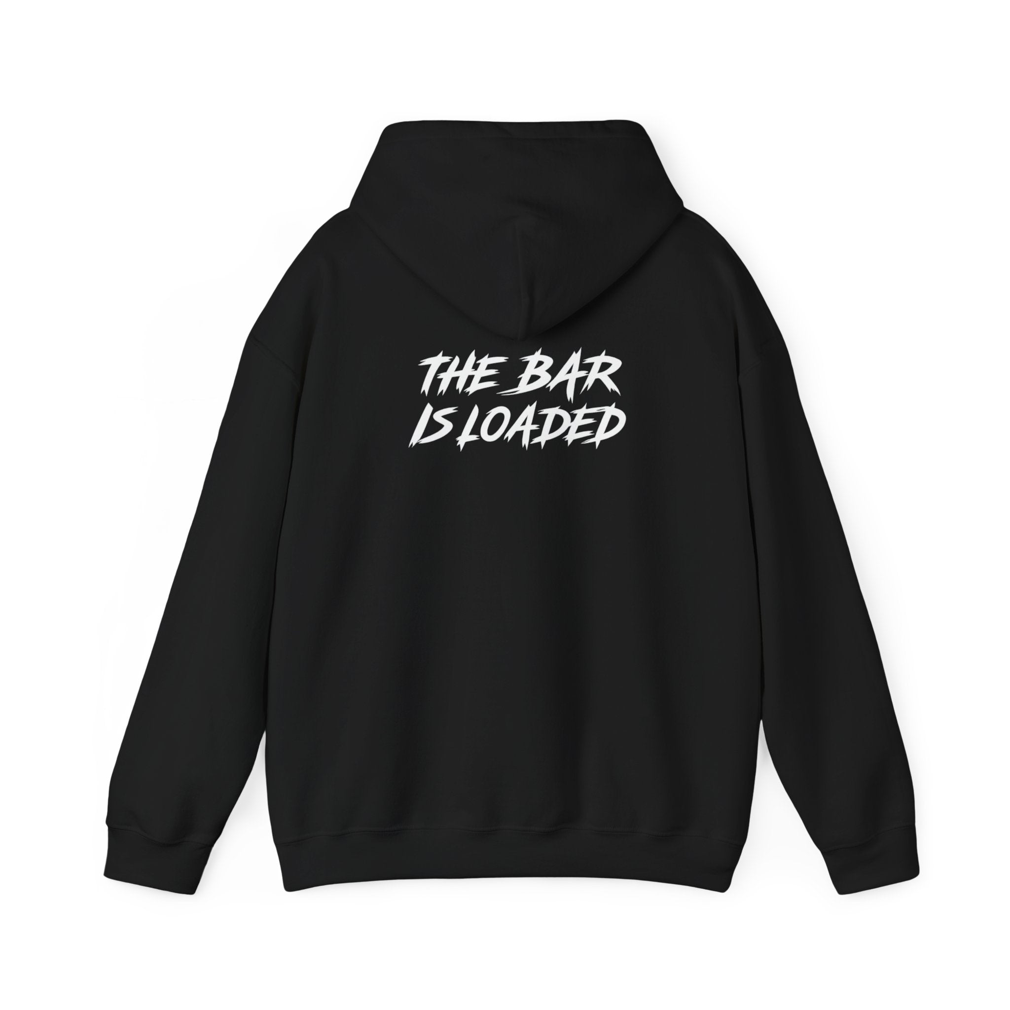 The Bar Is Loaded - Unisex Heavy Blend Hooded Sweatshirt - White Logo
