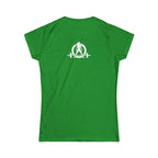 Lift Like A Girl - Women's Softstyle Tee - White Logo Main Front & Back
