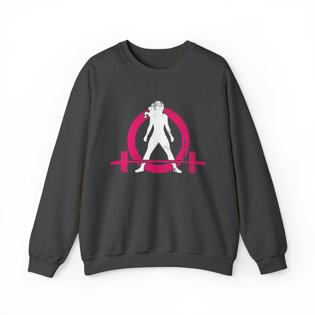 Distressed Logo - Unisex Heavy Blend™ Crewneck Sweatshirt - Inverted Color Logo