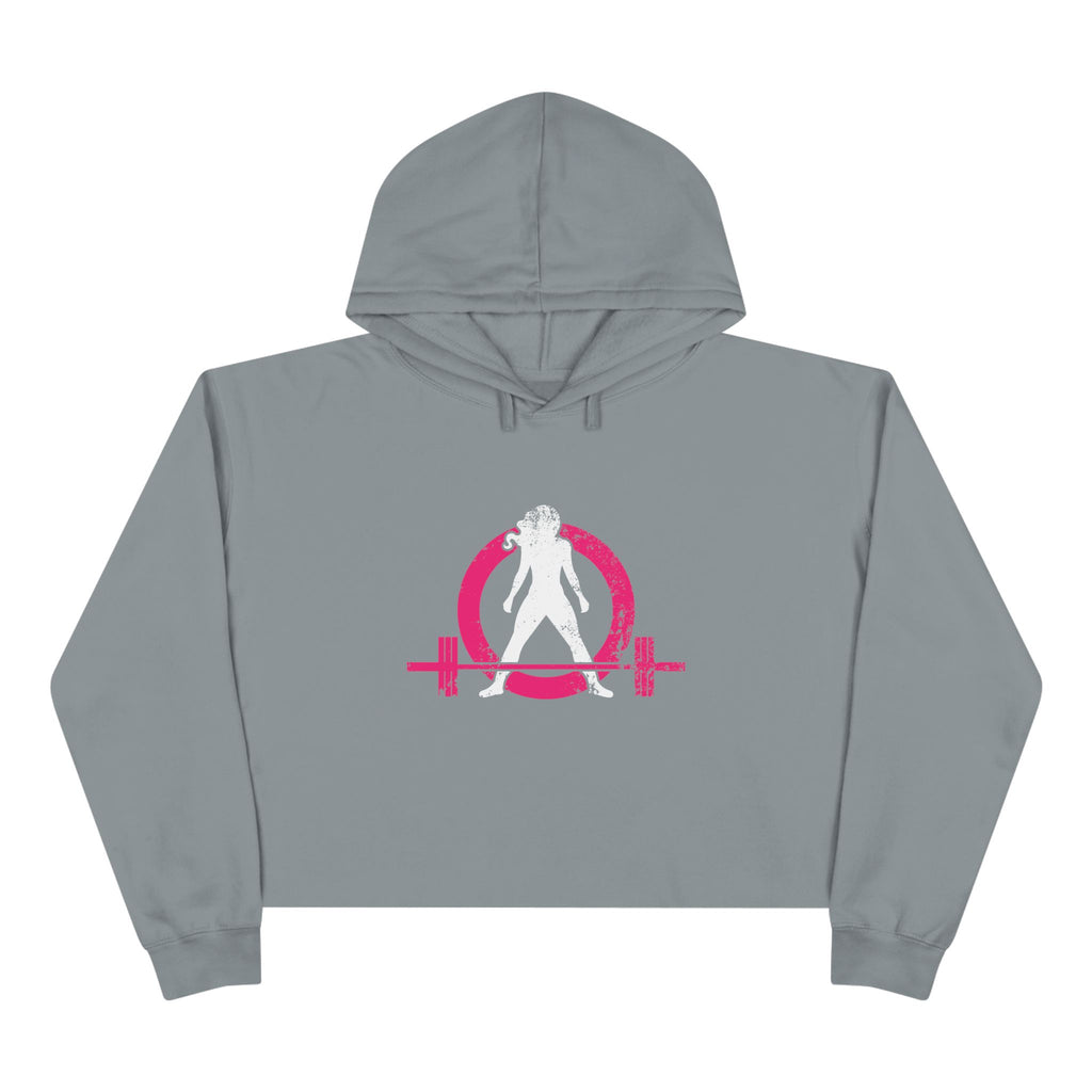 Empowered Crop Hoodie – For Strong Women Who Lift - Classic Logo