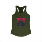 Strong Not Skinny – Women’s Racerback Tank | Distressed Color Logo