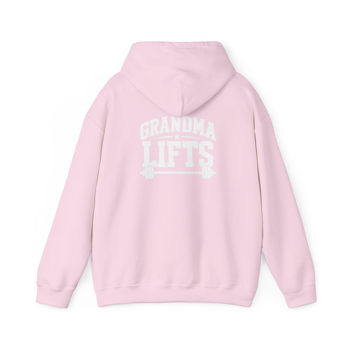 Grandma Lifts - Unisex Heavy Blend™ Hooded Sweatshirt - White Logo Front & Back