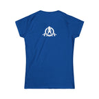 Lift Like A Girl - Women's Softstyle Tee - White Logo Main Front & Back