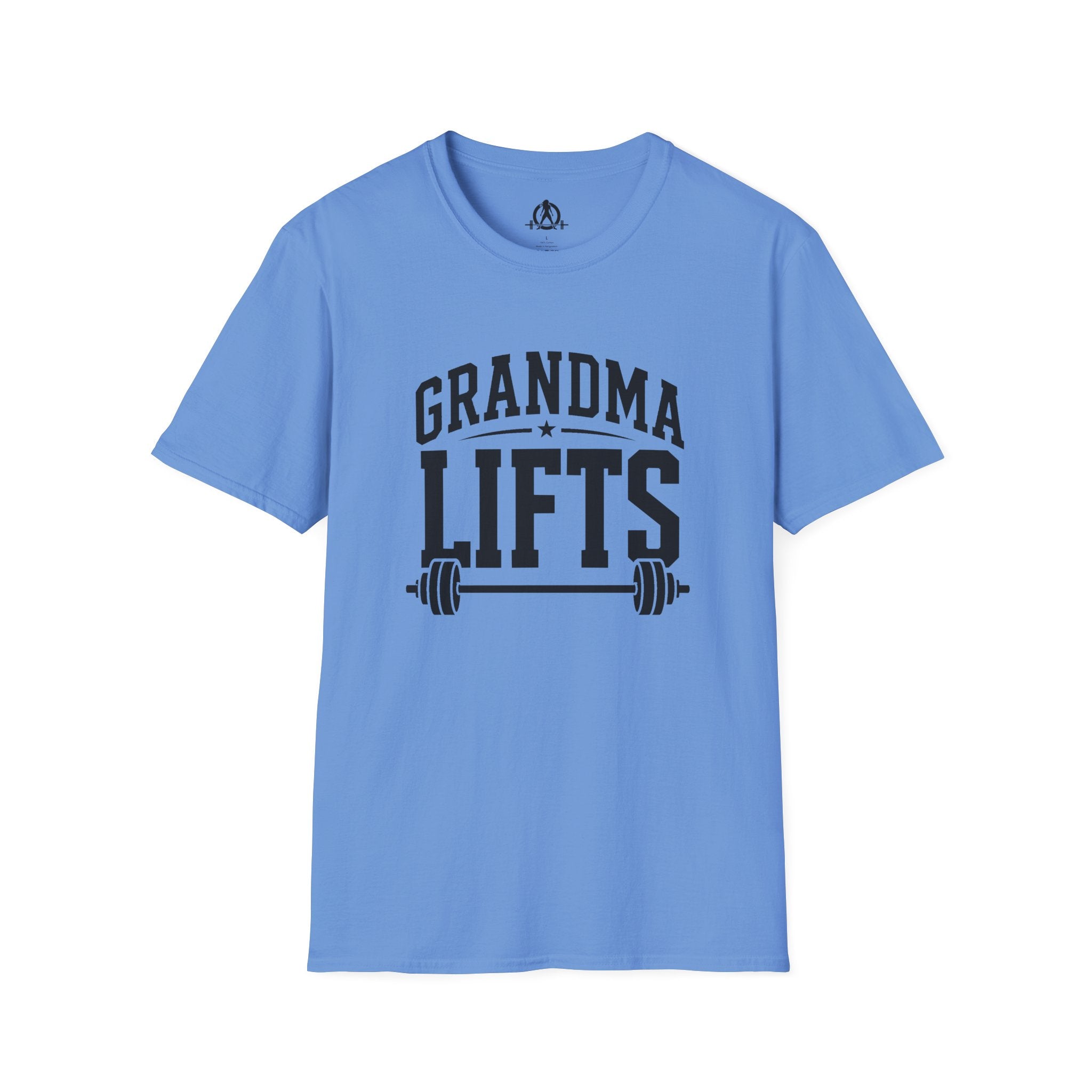 Grandma Lifts -  Unisex Softstyle T-Shirt — Front Black Logo
