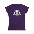 Strong Is Beautiful - Women's Softstyle Tee - White Distressed Logo Front & Back