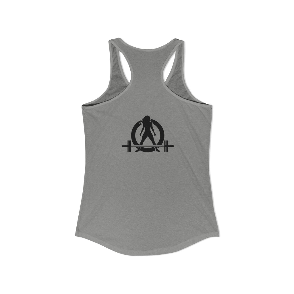 Everything Hurts & I'm Hungry - Women's Ideal Racerback Tank - Black Print Front & Back