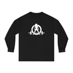 25 + 25 = 70 - Unisex Classic Long Sleeve T-Shirt - White Print on Front & Back