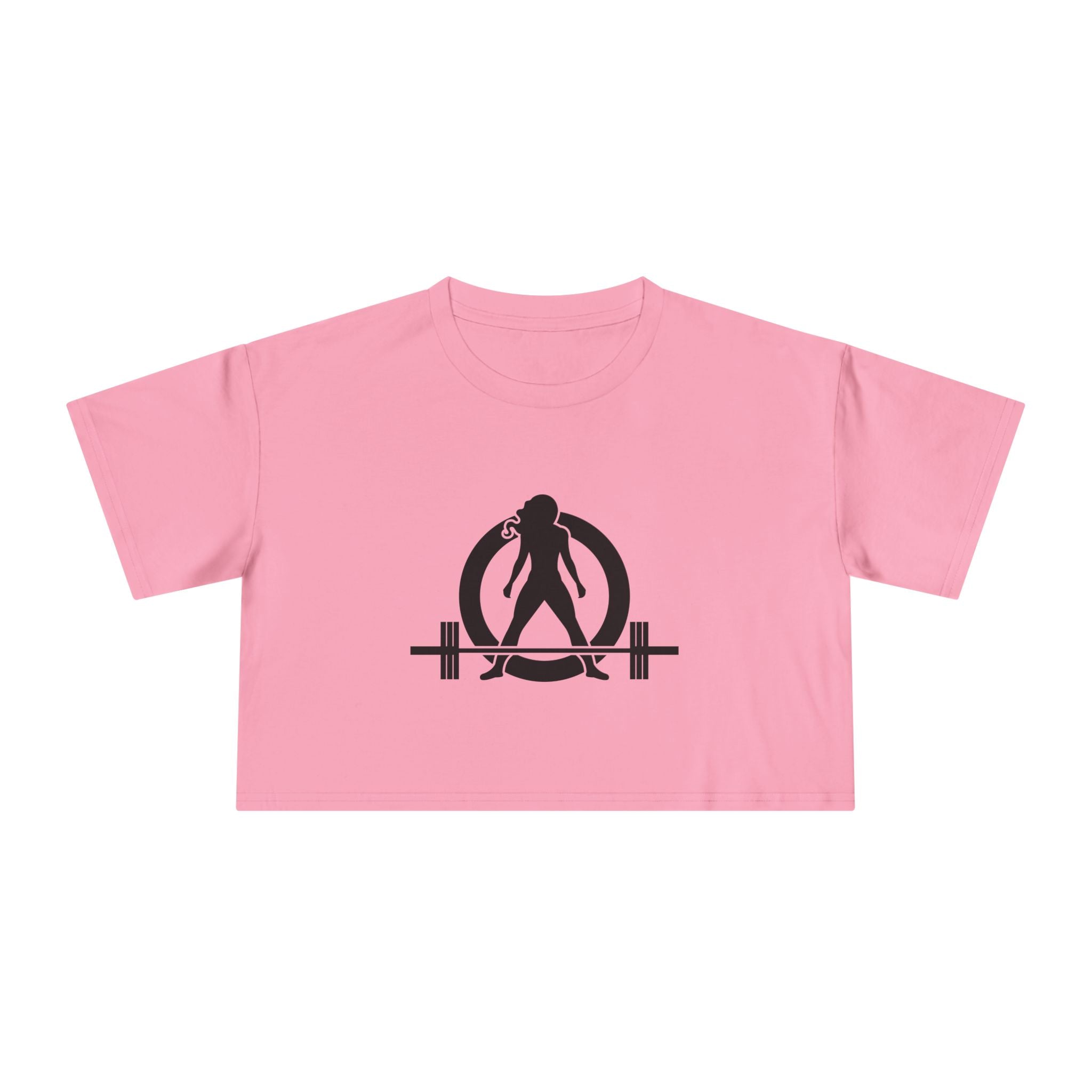 Strong Not Skinny Crop Tee — Front & Back Print — Black