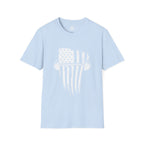 USA Barbell  - Unisex Softstyle T-Shirt - White Logo - Plain Back