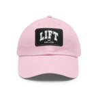 Lift Like A Girl Leather Patch Hat - White Font