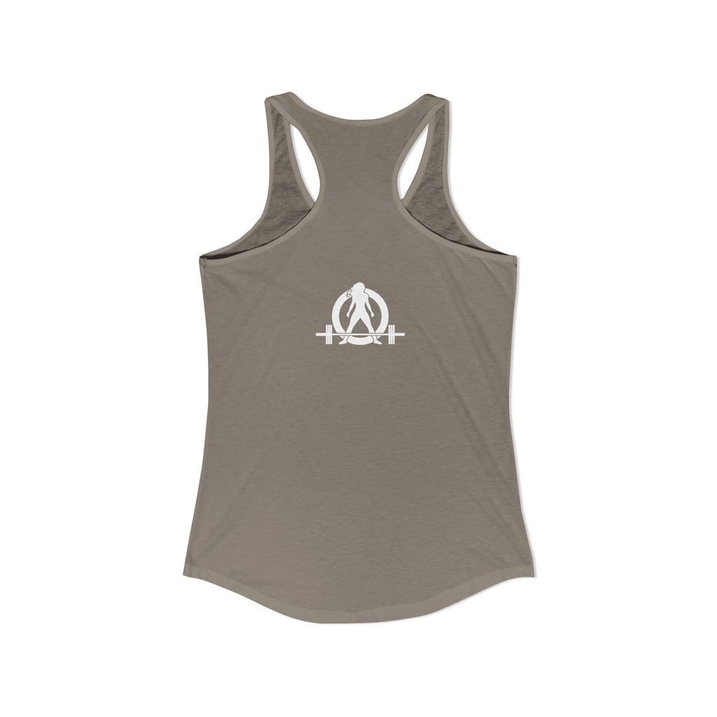 Built Different - Women's Ideal Racerback Tank - White Logo