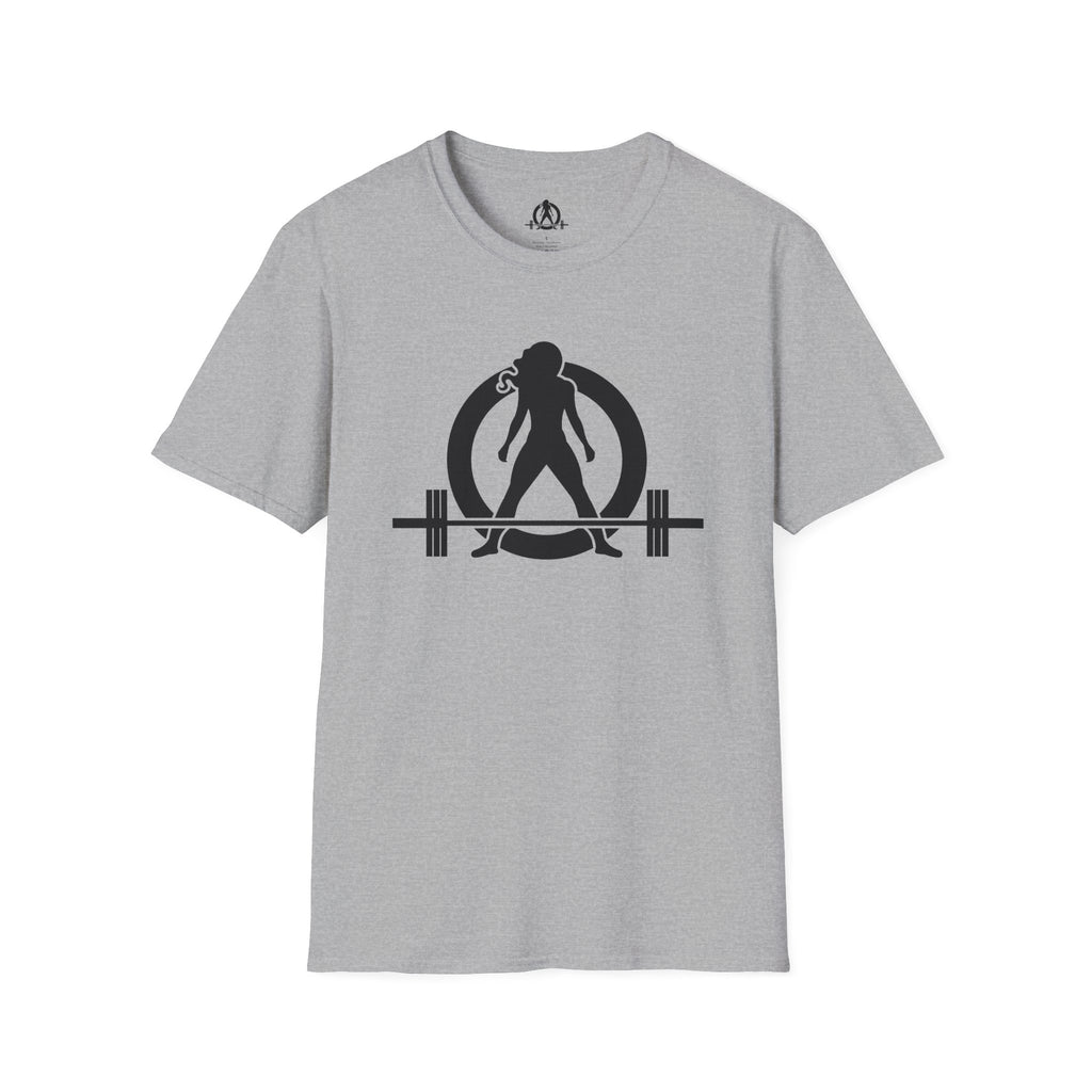 Grandma Lifts -  Unisex Softstyle T-Shirt — Front & Back Black Logo