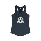 I Could Squat You - Women's Ideal Racerback Tank - White Logo Front & Back