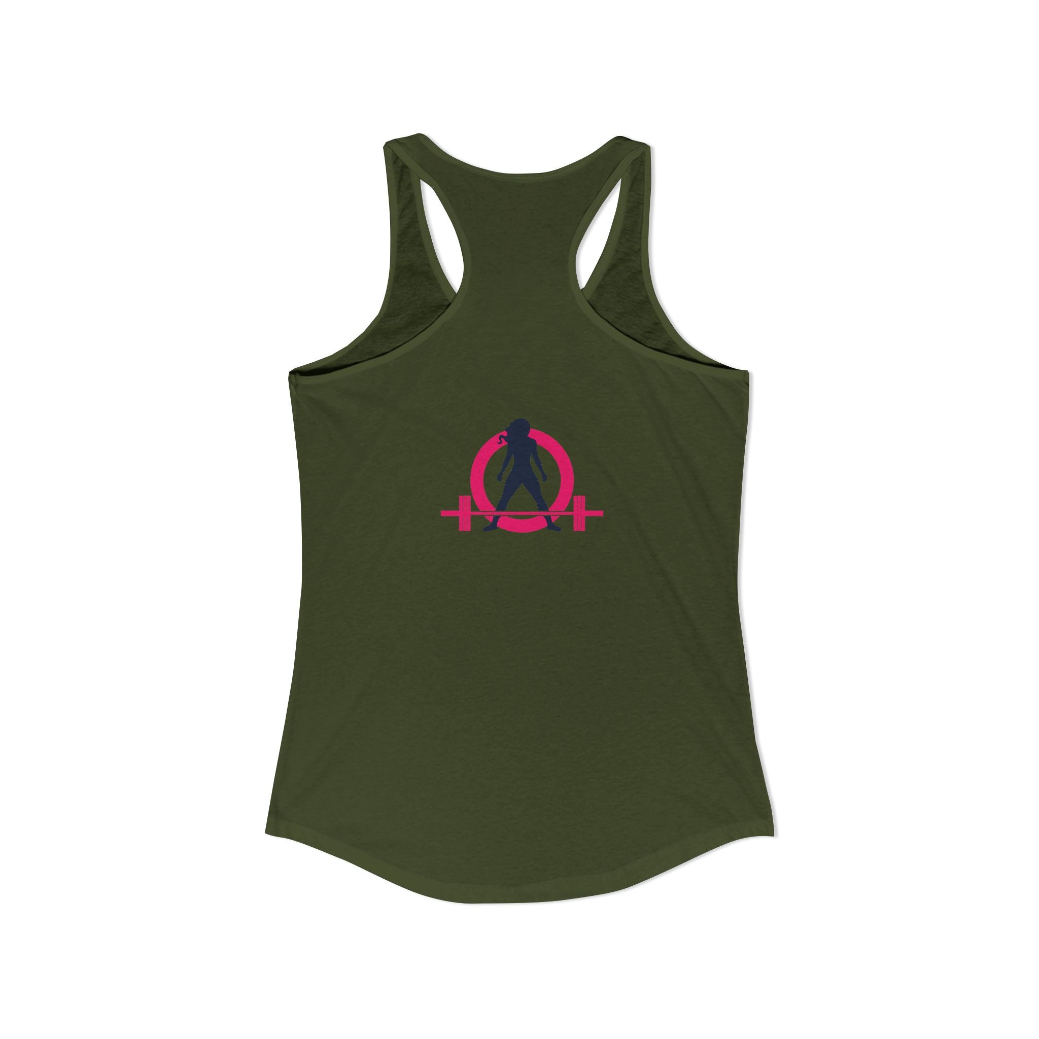 Strong Not Skinny - Color Distressed Logo - Women's Ideal Racerback Tank