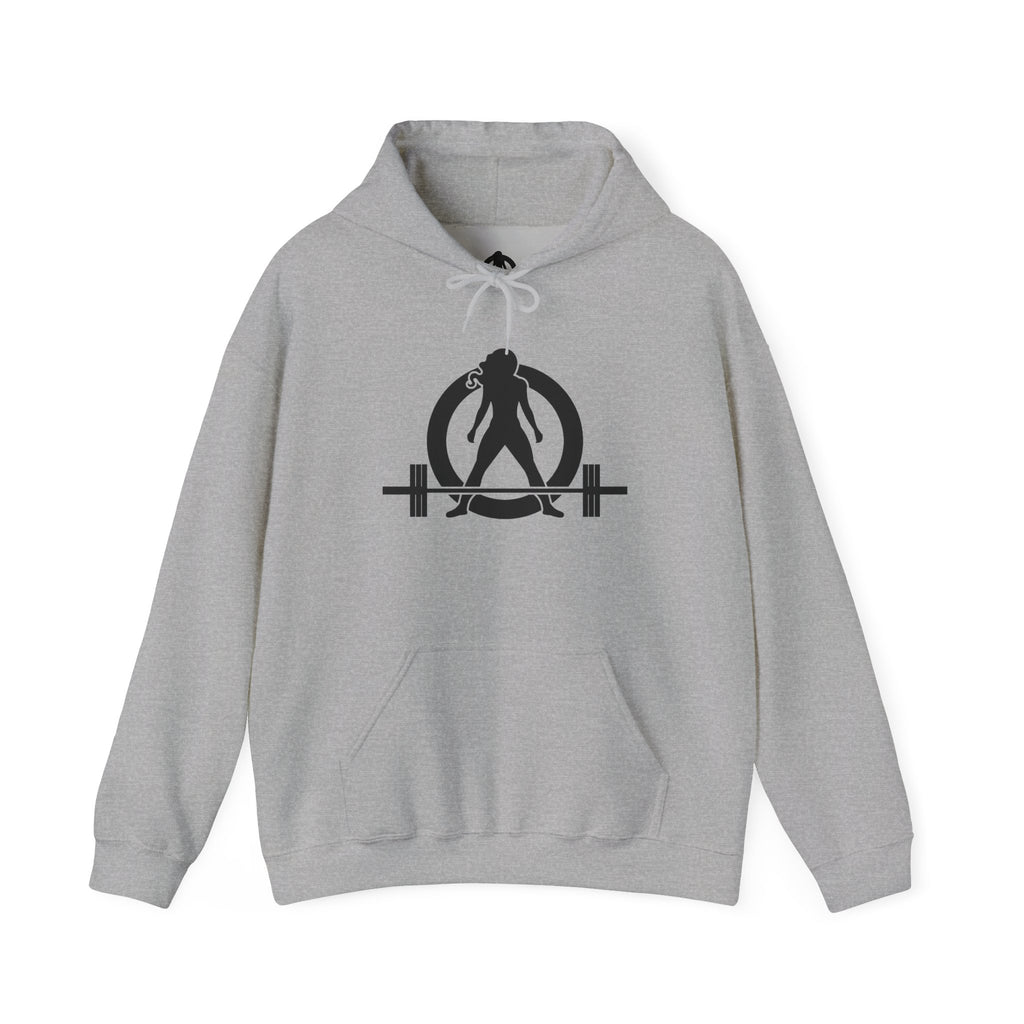 Grandma Lifts - Unisex Heavy Blend™ Hooded Sweatshirt - White Logo Front & Back