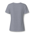 WWLW Women's Relaxed Heather CVC V-Neck Tee -  Black Logo