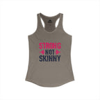 Strong Not Skinny – Women’s Racerback Tank | Distressed Color Logo