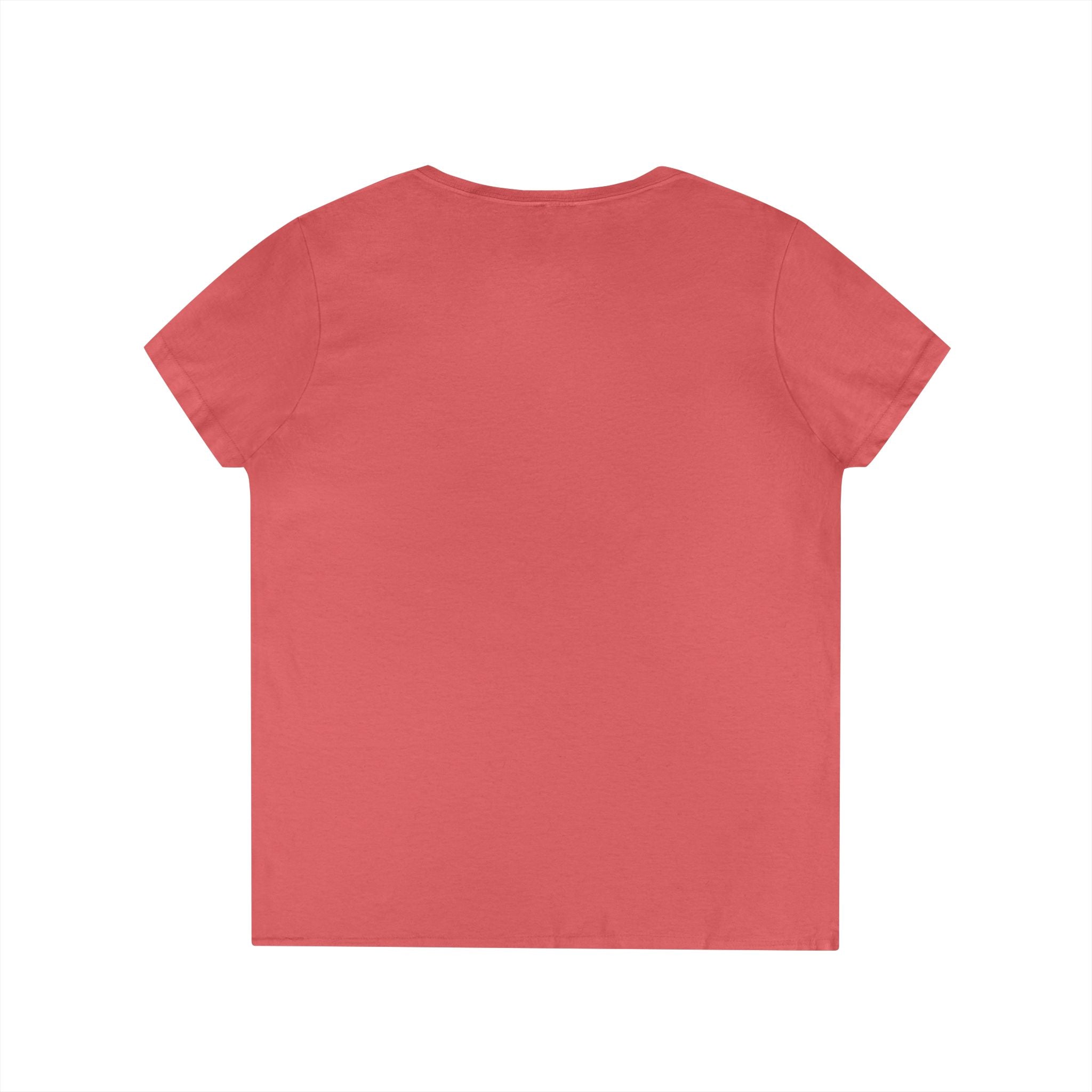 Ladies' V-Neck T-Shirt - Classic White Logo