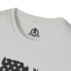 USA Barbell  - Unisex Softstyle T-Shirt - Black Logo - Plain Back