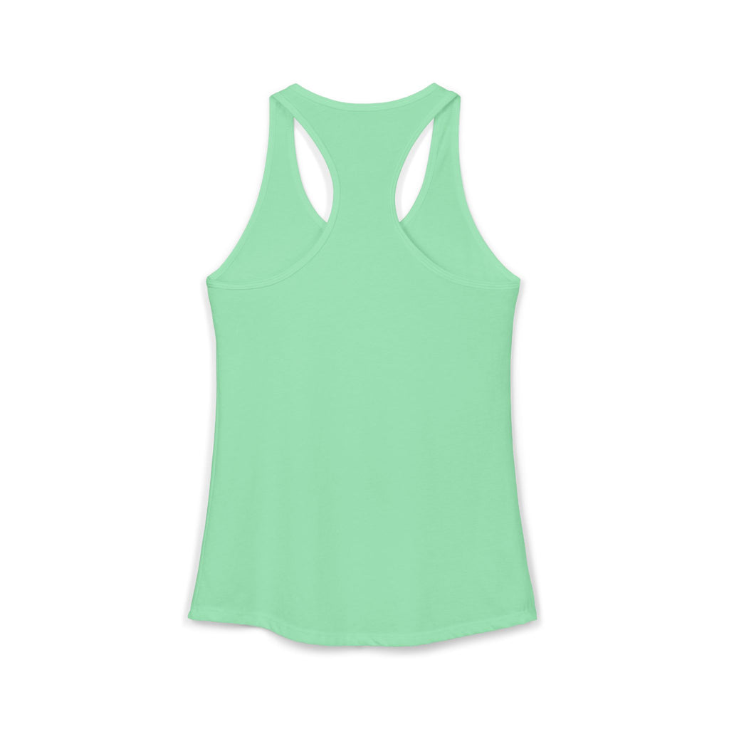 I Could Deadlift You - Women's Ideal Racerback Tank - White Logo - Plain Back