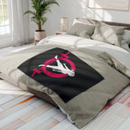 Arctic Fleece Blanket - Black Distressed Logo