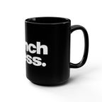 Bench Press Mug — 15oz Black Coffee Cup for Gym Lovers