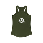 I Could Squat You - Women's Ideal Racerback Tank - White Logo Front & Back