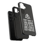 Tough Cases - I Don't Want To Look Skinny I Want To Look Like I Can Kick Your Ass - WWLW Logo