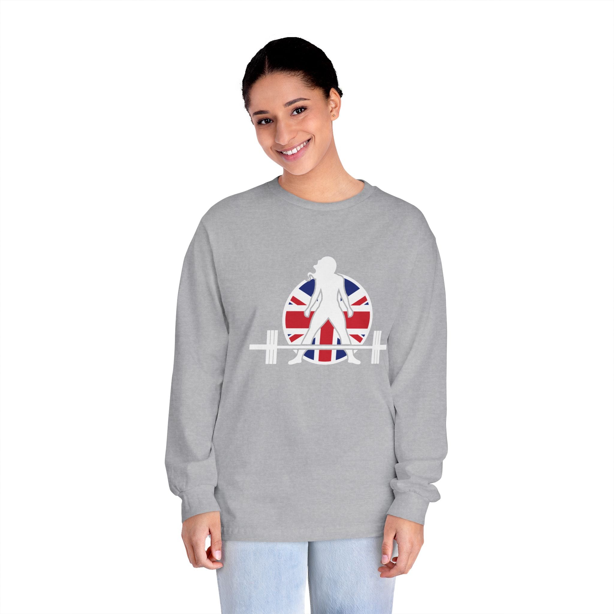 WWLW UK Logo - Unisex Long Sleeve T-Shirt - Black Logo Plain Back