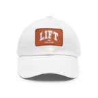 Lift Like A Girl Leather Patch Hat - White Font