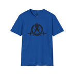 Unisex Softstyle T-Shirt - Black Distressed Logo - Plain Back (BEST SELLER)