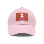 Distressed - Dad Hat with Leather Patch (Rectangle) - Color Font