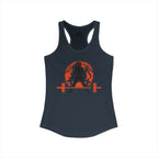 Halloween Deadlift - Women's Ideal Racerback Tank - Dark Logo - Plain Back