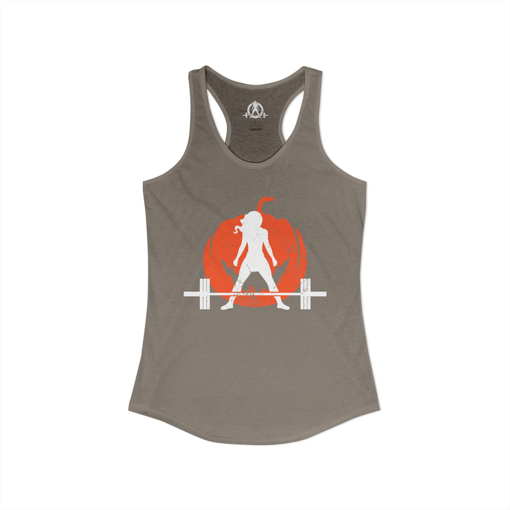 Halloween Deadlift Logo V2 - Women's Ideal Racerback Tank - Plain Back