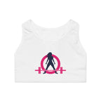 WWLW Sports Bra (AOP) - Classic Logo - White