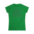 Lift Weights & Hang With My Dog - Women's Softstyle Tee - Distressed Color Logo - Plain Back