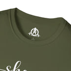 She Is STRONG - Unisex Softstyle T-Shirt - Front White Print