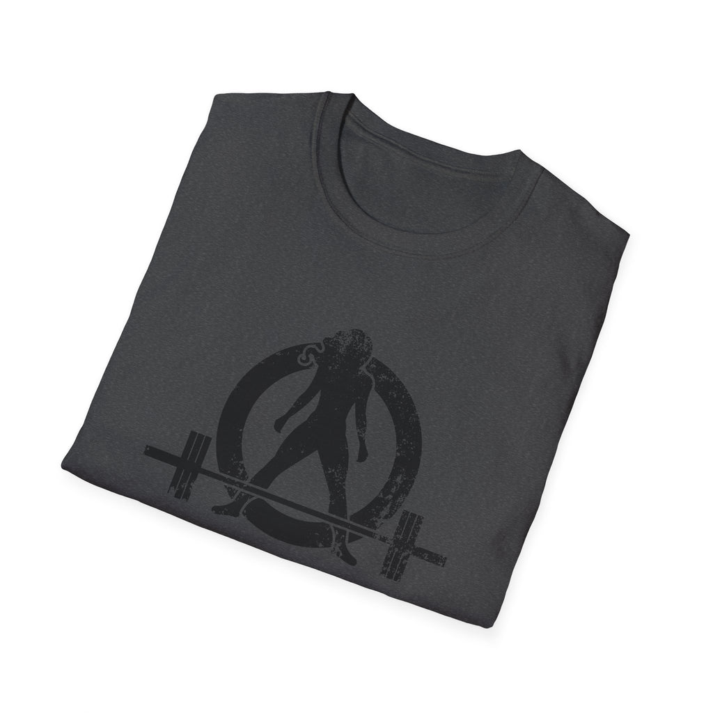 I Workout To Burn Off The Crazy - Unisex Softstyle T-Shirt - White Logo Front & Back