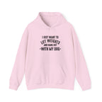 Lift Weights & Hang Out With My Dog  - Dark Logo  - Unisex Heavy Blend Hooded Sweatshirt - Front Black Logo