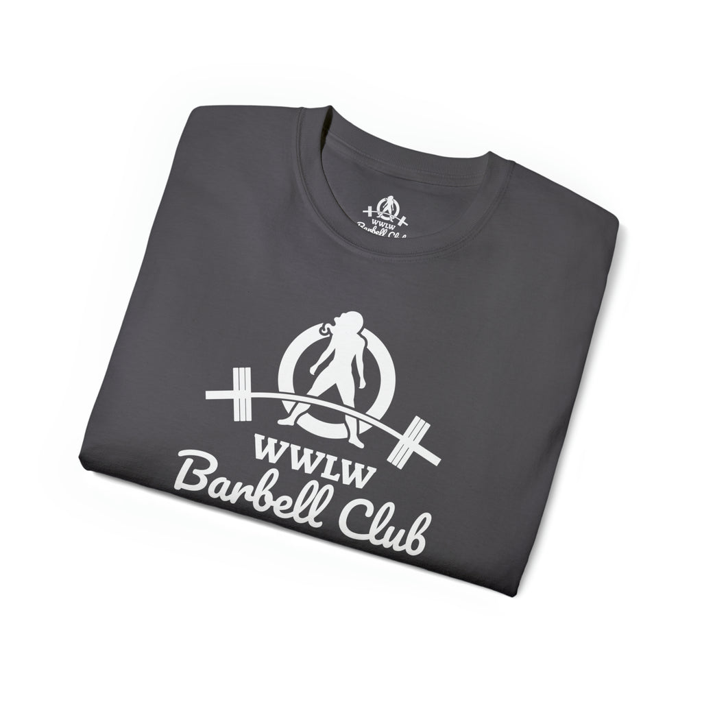 Barbell Club White Classic Logo - Unisex Ultra Cotton Tee