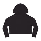 Women’s Cropped Hooded Sweatshirt - White Distressed Logo