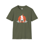 Halloween Pumpkin  - Unisex Softstyle T-Shirt - White Logo - Plain Back