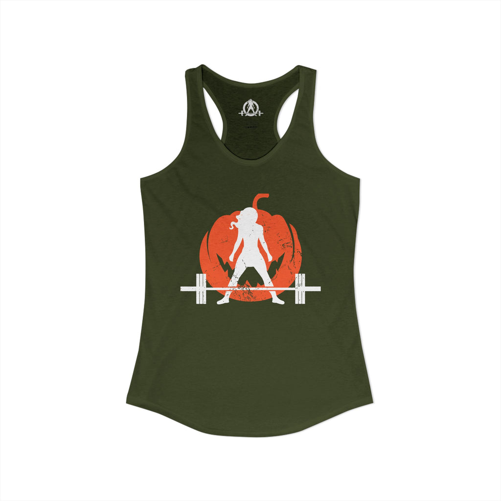 Halloween Deadlift Logo V2 - Women's Ideal Racerback Tank - Plain Back