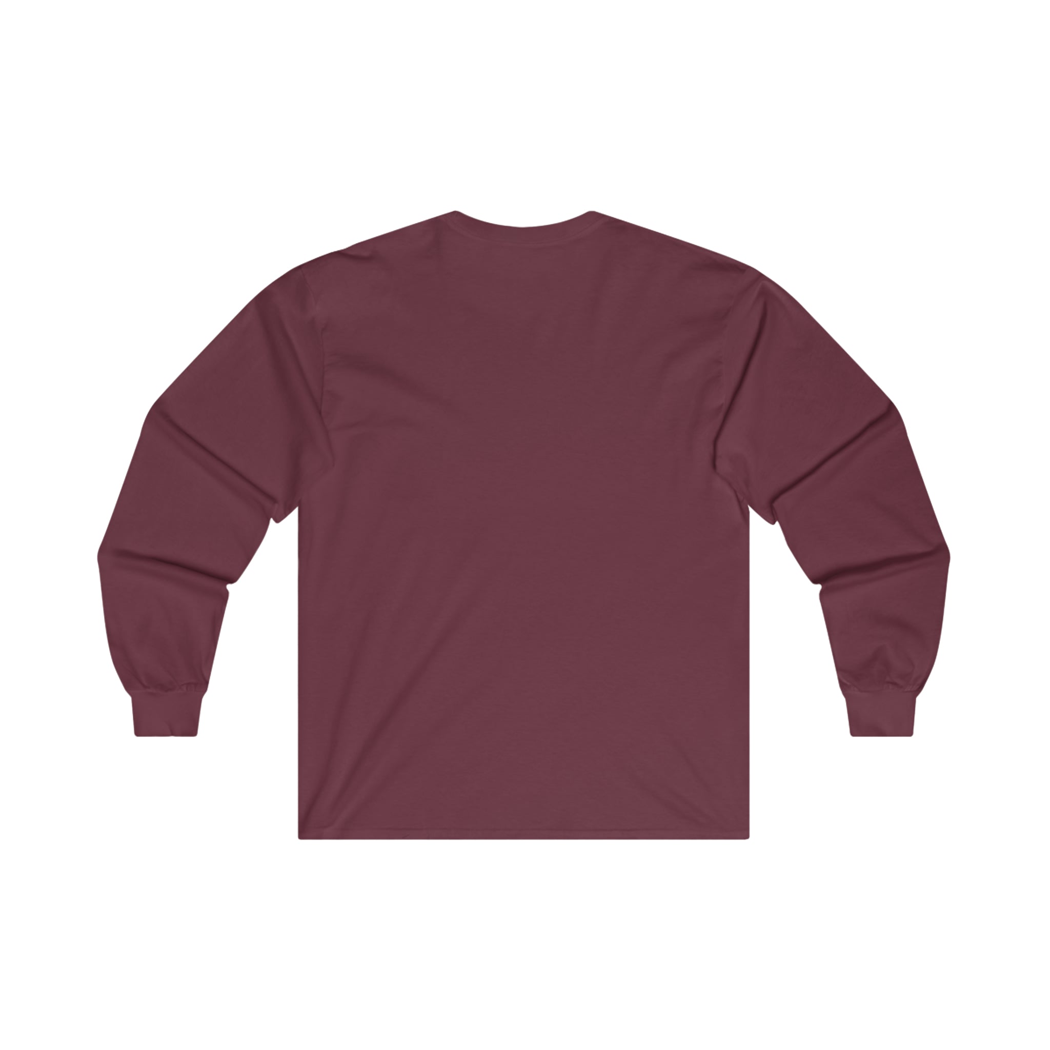 Distressed - Ultra Cotton Long Sleeve Tee - Inverted Color Logo